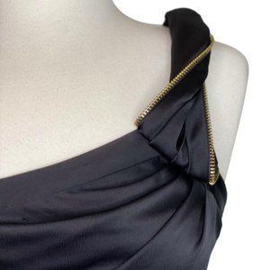 BCBGMAXAZRIA Zipper Detail One Shoulder Cocktail Dress